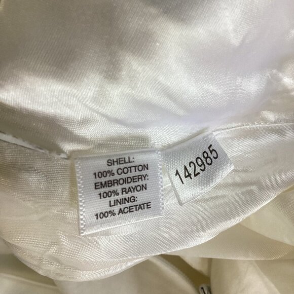 Ann Taylor White & Green Embroidered A-Line Fit and Flare Skirt Size 6 - Picture 5 of 14